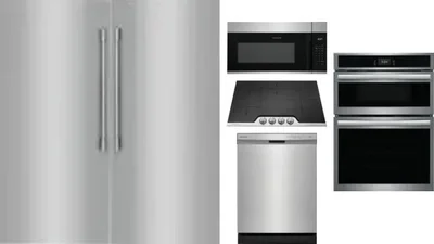 6 Piece Package Includes Refrigerator, Freezer, Cooktop, Wall Oven, Microwave And Dishwasher