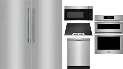 6 Piece Package Includes Refrigerator, Freezer, Cooktop, Wall Oven, Microwave And Dishwasher