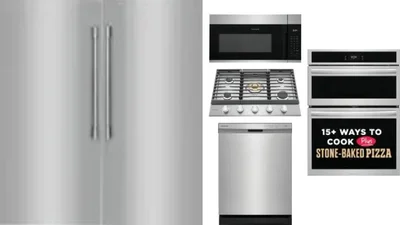 6 Piece Package Includes Refrigerator, Freezer, Cooktop, Wall Oven, Microwave And Dishwasher