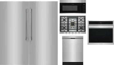 6 Piece Package Includes Refrigerator, Freezer, Cooktop, Wall Oven, Microwave And Dishwasher