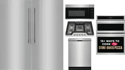 6 Piece Package Includes Refrigerator, Freezer, Cooktop, Wall Oven, Microwave And Dishwasher