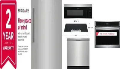 6 Piece Package Includes Refrigerator, Freezer, Cooktop, Wall Oven, Microwave And Dishwasher