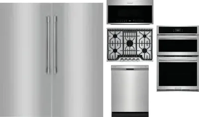 6 Piece Package Includes Refrigerator, Freezer, Cooktop, Wall Oven, Microwave And Dishwasher