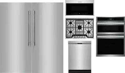 6 Piece Package Includes Refrigerator, Freezer, Cooktop, Wall Oven, Microwave And Dishwasher
