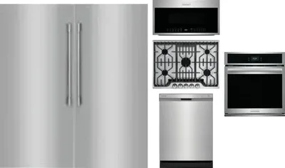 6 Piece Package Includes Refrigerator, Freezer, Cooktop, Wall Oven, Microwave And Dishwasher