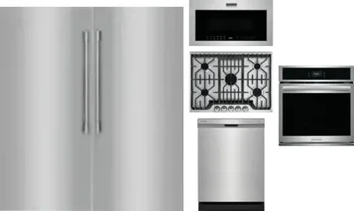 6 Piece Package Includes Refrigerator, Freezer, Cooktop, Wall Oven, Microwave And Dishwasher