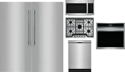 6 Piece Package Includes Refrigerator, Freezer, Cooktop, Wall Oven, Microwave And Dishwasher