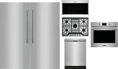 6 Piece Package Includes Refrigerator, Freezer, Cooktop, Wall Oven, Microwave And Dishwasher