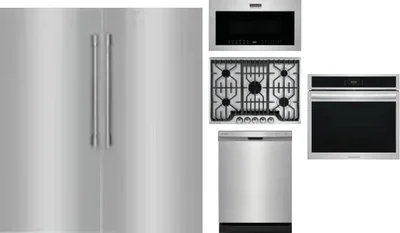 6 Piece Package Includes Refrigerator, Freezer, Cooktop, Wall Oven, Microwave And Dishwasher