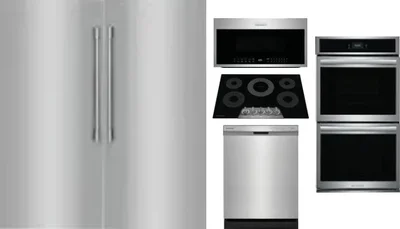6 Piece Package Includes Refrigerator, Freezer, Cooktop, Wall Oven, Microwave And Dishwasher