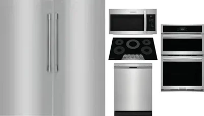 6 Piece Package Includes Refrigerator, Freezer, Cooktop, Wall Oven, Microwave And Dishwasher