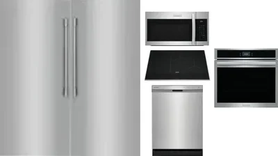 6 Piece Package Includes Refrigerator, Freezer, Cooktop, Wall Oven, Microwave And Dishwasher