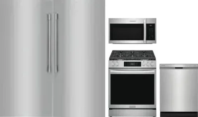 5 Piece Package Includes Refrigerator, Freezer, Range, Microwave And Dishwasher