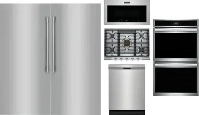 6 Piece Package Includes Refrigerator, Freezer, Cooktop, Wall Oven, Microwave And Dishwasher