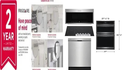 6 Piece Package Includes Refrigerator, Freezer, Cooktop, Wall Oven, Microwave And Dishwasher