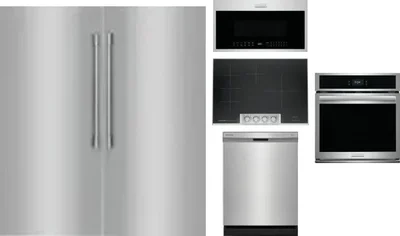 6 Piece Package Includes Refrigerator, Freezer, Cooktop, Wall Oven, Microwave And Dishwasher
