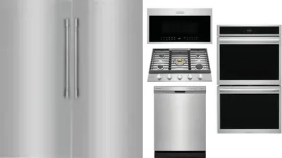 6 Piece Package Includes Refrigerator, Freezer, Cooktop, Wall Oven, Microwave And Dishwasher