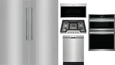 6 Piece Package Includes Refrigerator, Freezer, Cooktop, Wall Oven, Microwave And Dishwasher