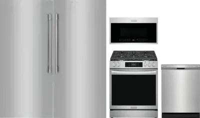 5 Piece Package Includes Refrigerator, Freezer, Range, Microwave And Dishwasher
