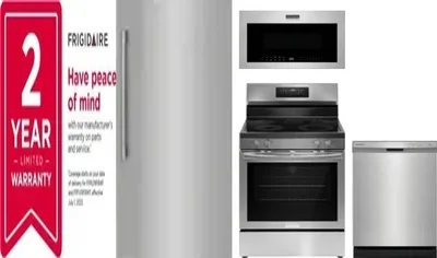 5 Piece Package Includes Refrigerator, Freezer, Range, Microwave And Dishwasher