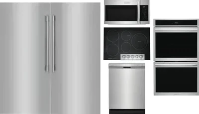 6 Piece Package Includes Refrigerator, Freezer, Cooktop, Wall Oven, Microwave And Dishwasher