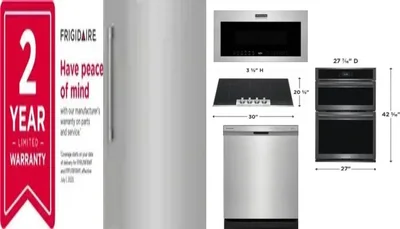 6 Piece Package Includes Refrigerator, Freezer, Cooktop, Wall Oven, Microwave And Dishwasher