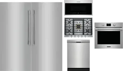 6 Piece Package Includes Refrigerator, Freezer, Cooktop, Wall Oven, Microwave And Dishwasher