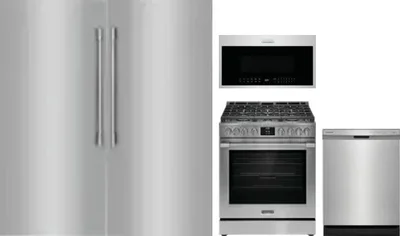 5 Piece Package Includes Refrigerator, Freezer, Range, Microwave And Dishwasher