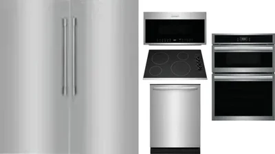 6 Piece Package Includes Refrigerator, Freezer, Cooktop, Wall Oven, Microwave And Dishwasher