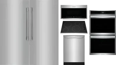6 Piece Package Includes Refrigerator, Freezer, Cooktop, Wall Oven, Microwave And Dishwasher