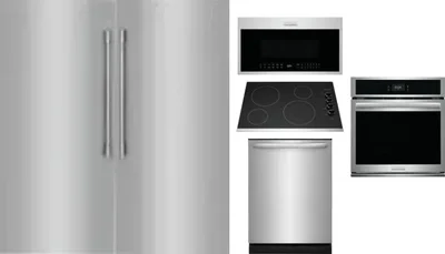6 Piece Package Includes Refrigerator, Freezer, Cooktop, Wall Oven, Microwave And Dishwasher
