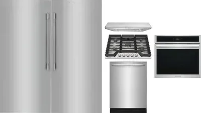 6 Piece Package Includes Refrigerator, Freezer, Cooktop, Wall Oven, Hood And Dishwasher