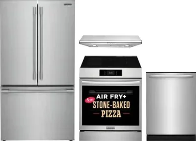 4 Piece Package Includes Refrigerator, Range, Hood And Dishwasher