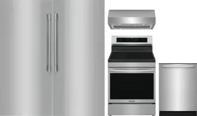 5 Piece Package Includes Refrigerator, Freezer, Range, Hood And Dishwasher