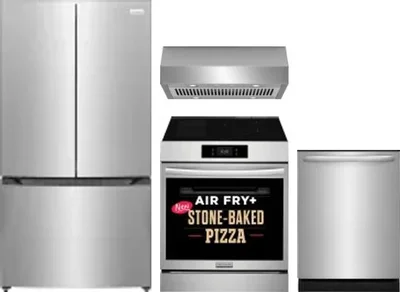 4 Piece Package Includes Refrigerator, Range, Hood And Dishwasher