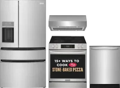 4 Piece Package Includes Refrigerator, Range, Hood And Dishwasher