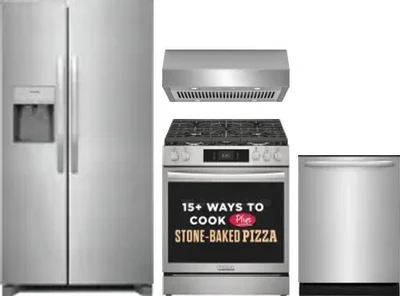 4 Piece Package Includes Refrigerator, Range, Hood And Dishwasher