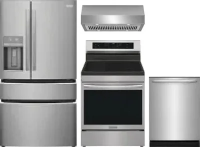 4 Piece Package Includes Refrigerator, Range, Hood And Dishwasher