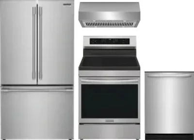4 Piece Package Includes Refrigerator, Range, Hood And Dishwasher