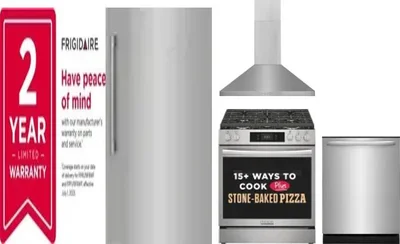 5 Piece Package Includes Refrigerator, Freezer, Range, Hood And Dishwasher