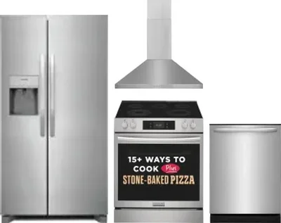 4 Piece Package Includes Refrigerator, Range, Hood And Dishwasher