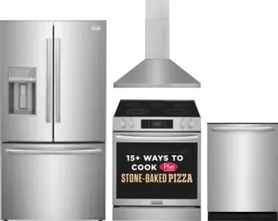 4 Piece Package Includes Refrigerator, Range, Hood And Dishwasher