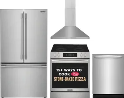 4 Piece Package Includes Refrigerator, Range, Hood And Dishwasher