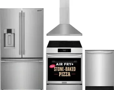 4 Piece Package Includes Refrigerator, Range, Hood And Dishwasher