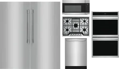 6 Piece Package Includes Refrigerator, Freezer, Cooktop, Wall Oven, Microwave And Dishwasher