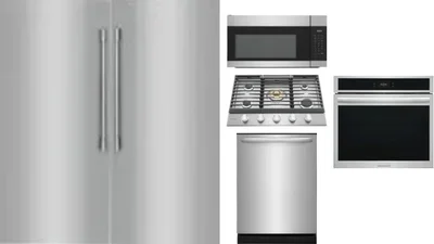 6 Piece Package Includes Refrigerator, Freezer, Cooktop, Wall Oven, Microwave And Dishwasher