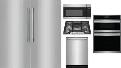 6 Piece Package Includes Refrigerator, Freezer, Cooktop, Wall Oven, Microwave And Dishwasher