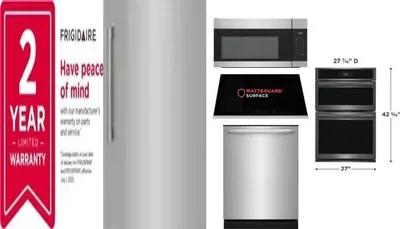 6 Piece Package Includes Refrigerator, Freezer, Cooktop, Wall Oven, Microwave And Dishwasher
