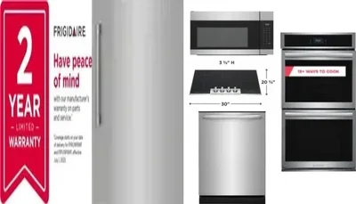 6 Piece Package Includes Refrigerator, Freezer, Cooktop, Wall Oven, Microwave And Dishwasher