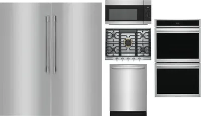 6 Piece Package Includes Refrigerator, Freezer, Cooktop, Wall Oven, Microwave And Dishwasher